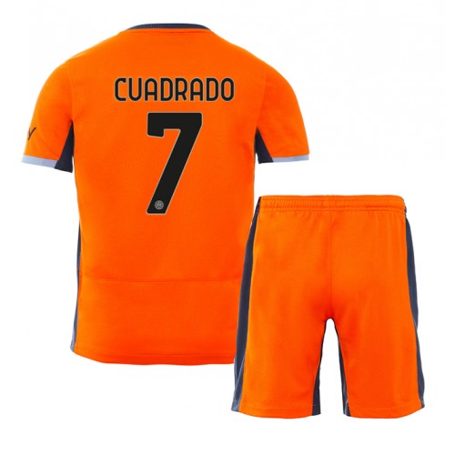 Otroški Nogometni dresi Inter Milan Juan Cuadrado #7 Tretji 2023-24 Kratek Rokav (+ Kratke hlače)